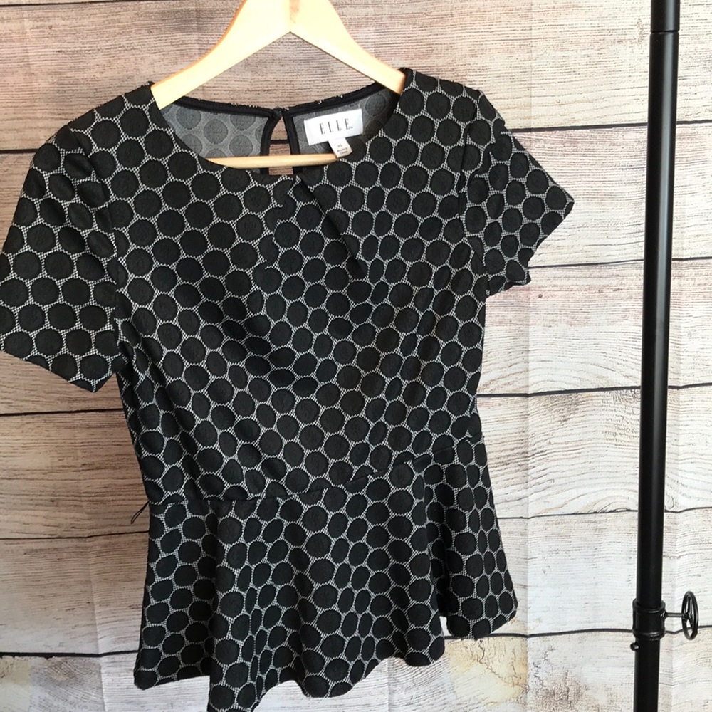 Women’s XS, Top, Black/White, Elle